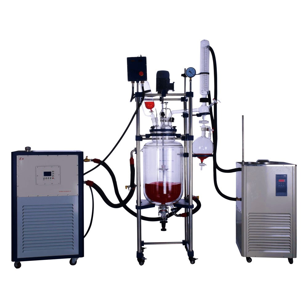 double/single jacketed glass reactor